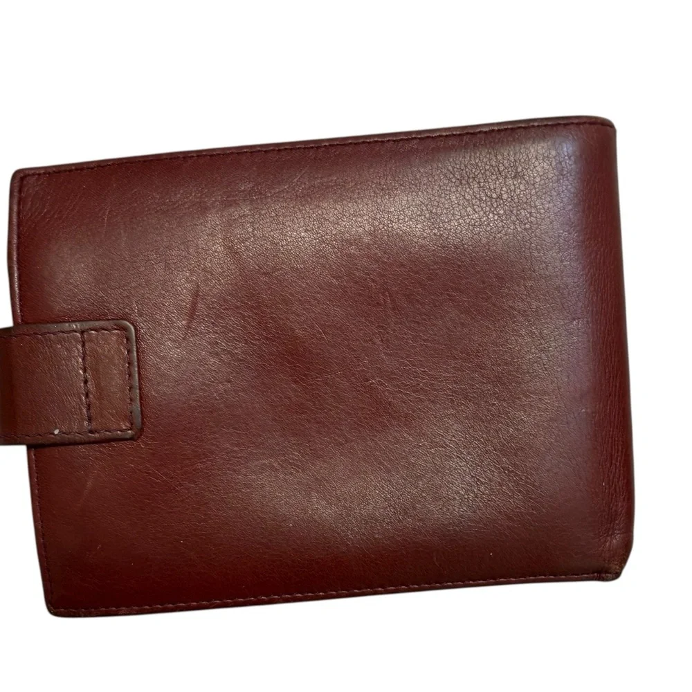 Balenciaga burgundy leather men’s bifold wallet vintage